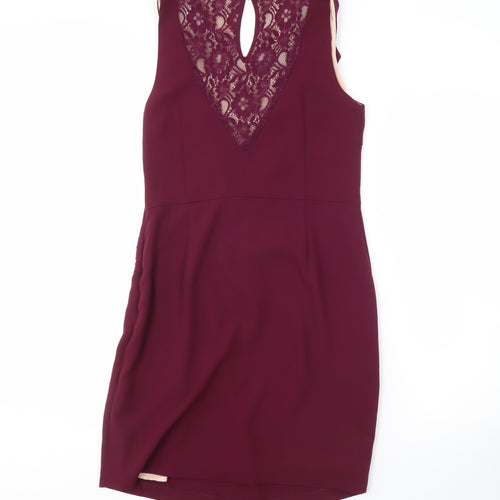 Oasis Women's Purple Short Sleeveless Cocktail Dress