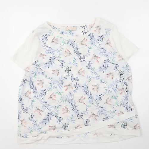 Marks and Spencer Women's Ivory Floral T-Shirt Size 20