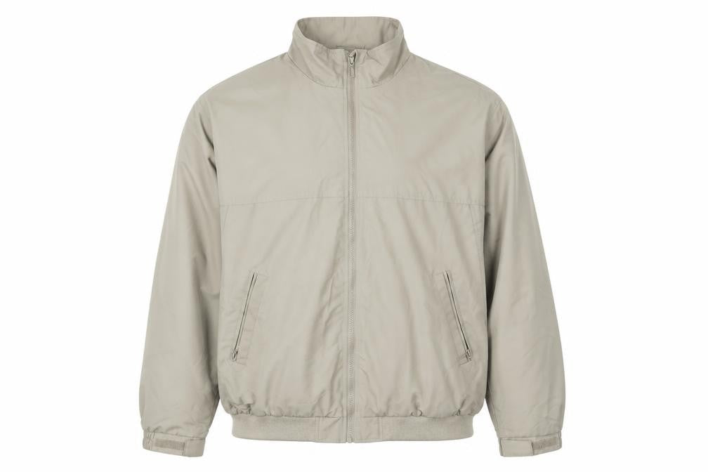 Front view of Rappson Men's Beige Jacket C58 with Zipped Pockets