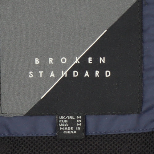 Broken Standard Men's Black Blue Windbreaker M