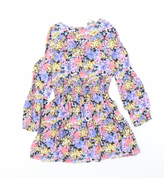 Marks and Spencer Girls Multicoloured Floral Dress 6-7 Years