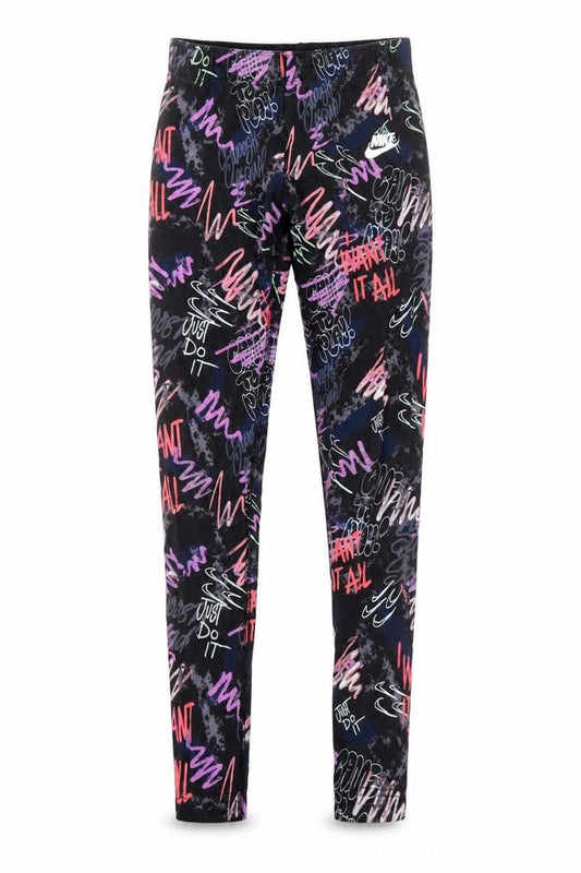 Front view of Nike girls’ multicoloured leggings 10-12 years graphic sports