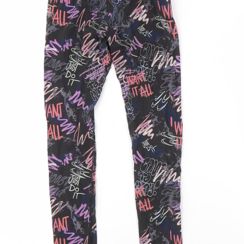Nike Girls Multicoloured Leggings 10-12 Years Graphic Sports