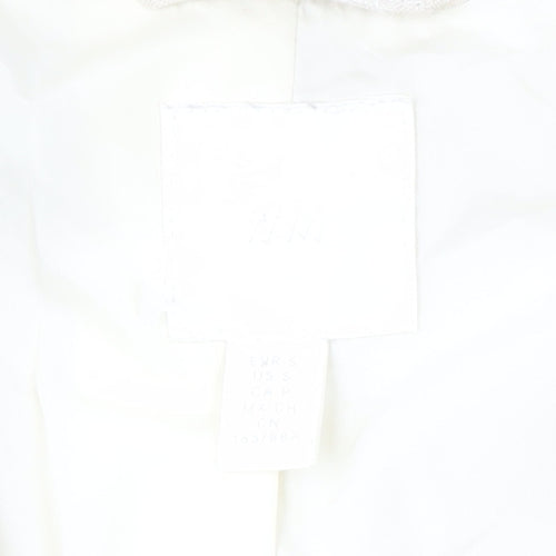 H&M Women's Ivory Linen Blazer Size 8
