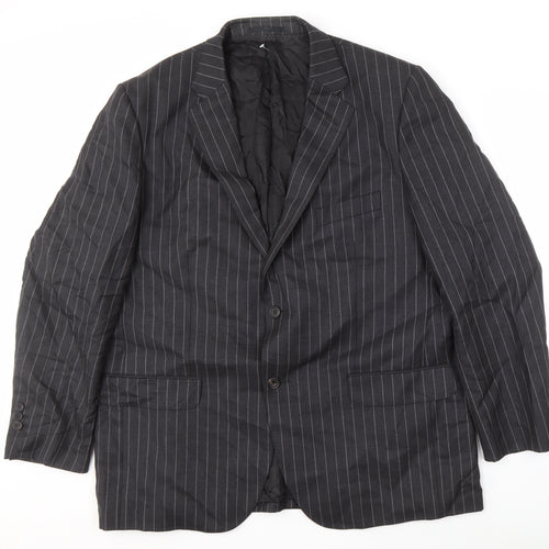 Aquascutum Men's BGrey Striped Blazer 46 S Formal Jacket