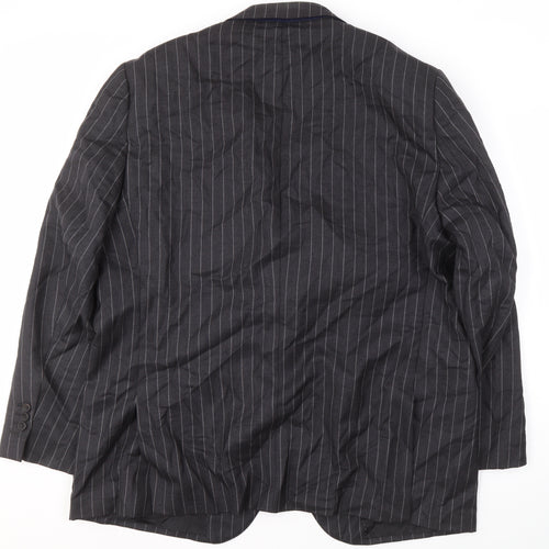 Aquascutum Men's BGrey Striped Blazer 46 S Formal Jacket