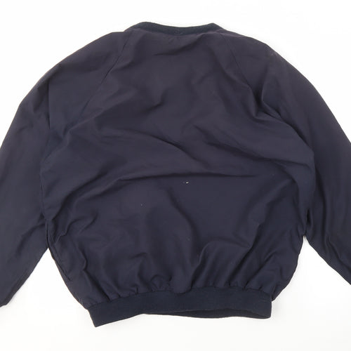 Mileta Men's Blue Pullover Sweatshirt L V-Neck