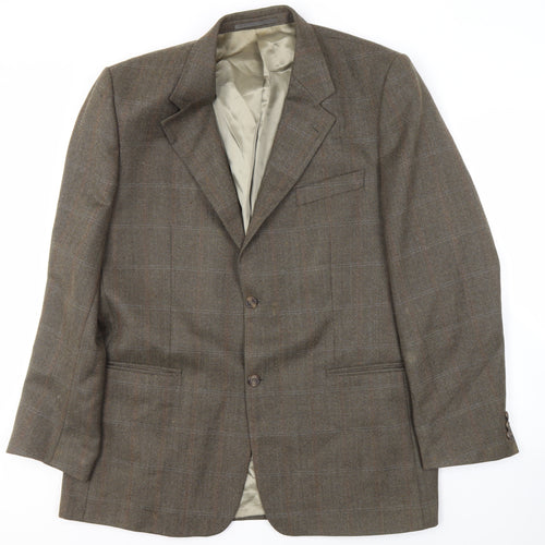 Wellington Men's Brown Check Blazer L Classic Style
