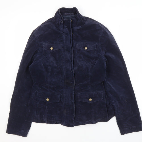 Wallis Women's Blue Velvet Jacket Size 14