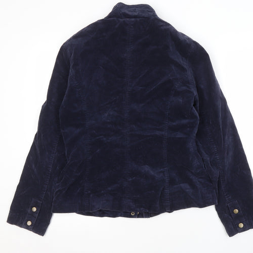Wallis Women's Blue Velvet Jacket Size 14