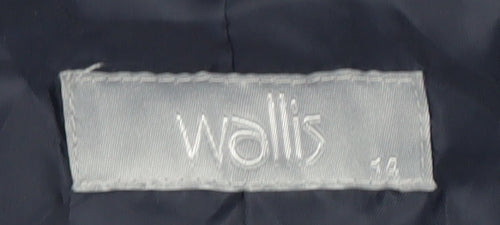 Wallis Women's Blue Velvet Jacket Size 14