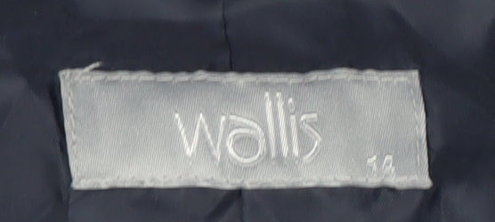 Wallis Women's Blue Velvet Jacket Size 14