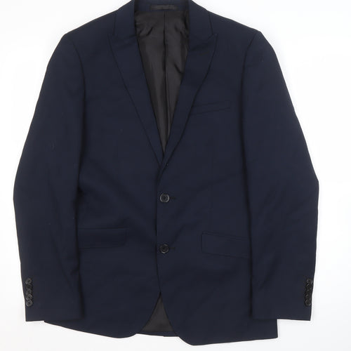 ONESIX5IVE Men's Blue Slim Fit Blazer, Size 36