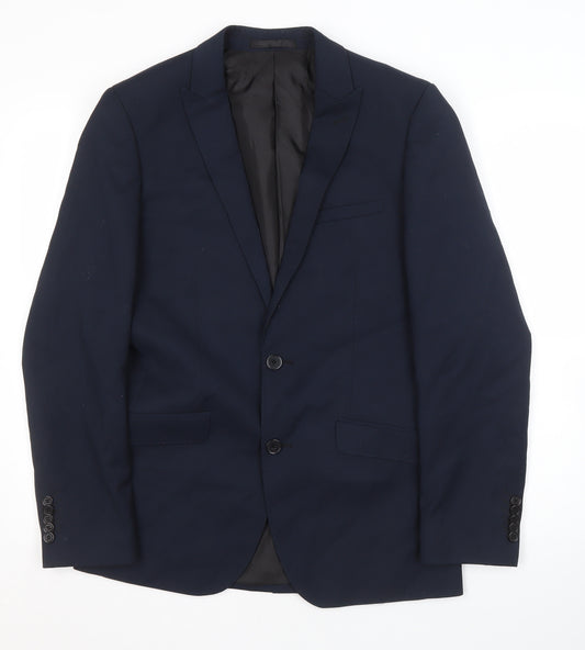 ONESIX5IVE Men's Blue Slim Fit Blazer, Size 36