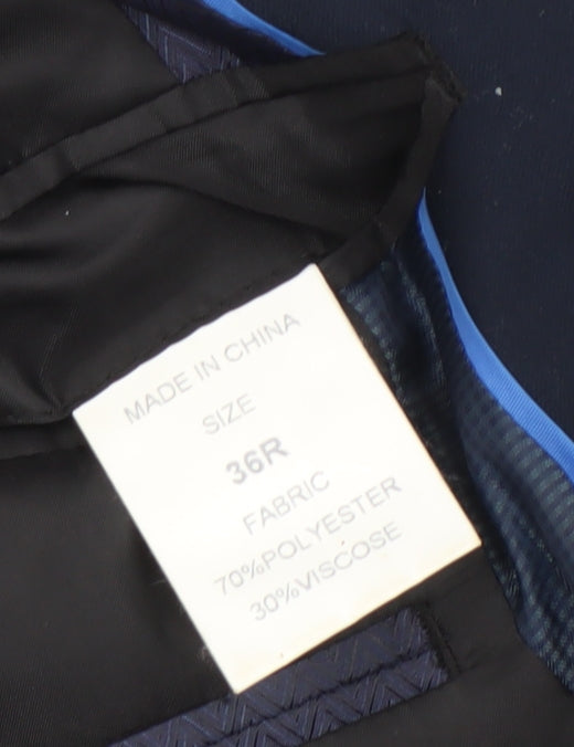 ONESIX5IVE Men's Blue Slim Fit Blazer, Size 36