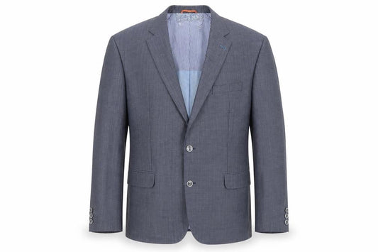Front view of Digel Men's Blue Check Blazer Jacket 56