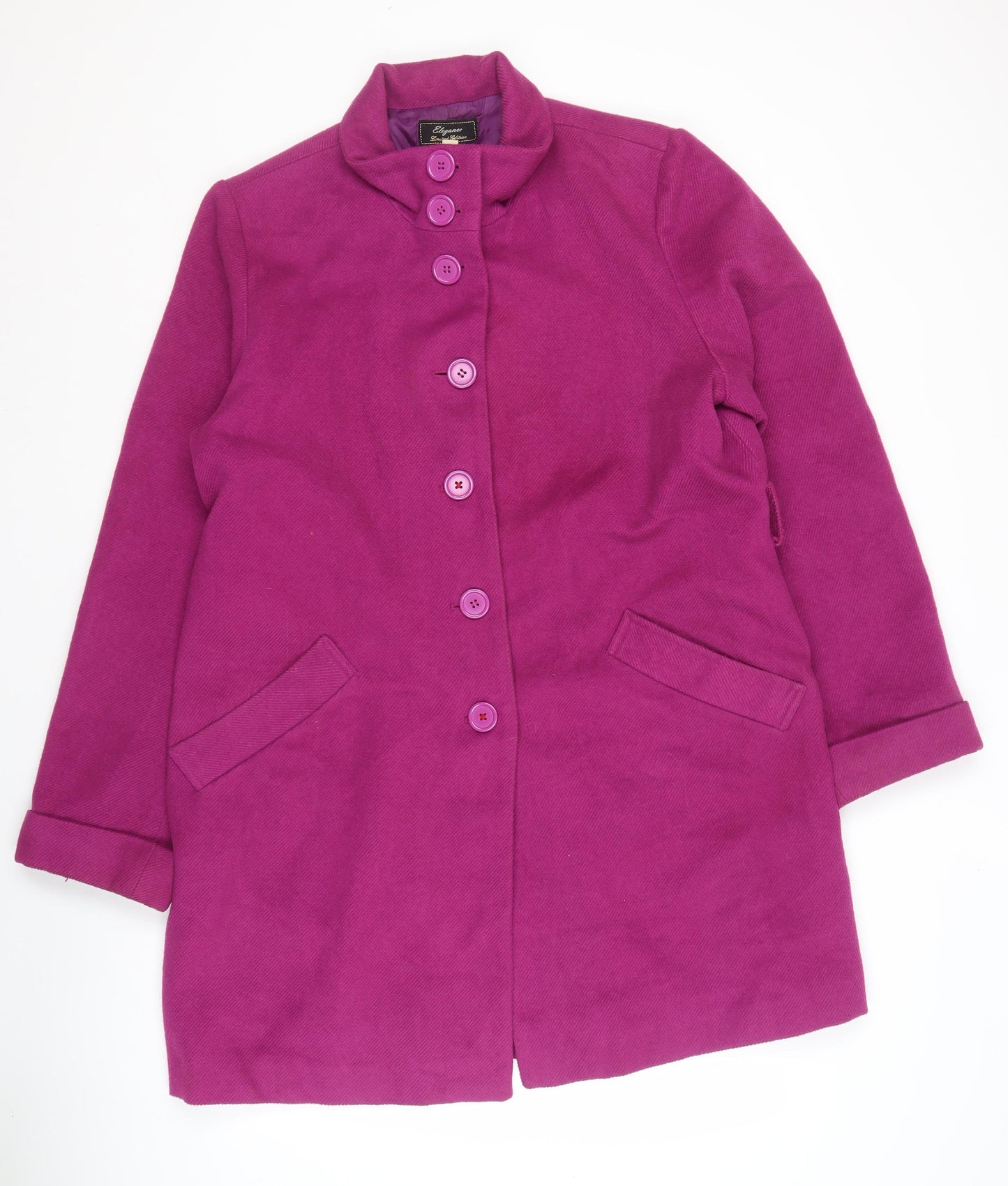 Elegance Women's Purple Coat Size 20 Button Details