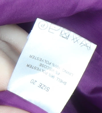 Elegance Women's Purple Coat Size 20 Button Details