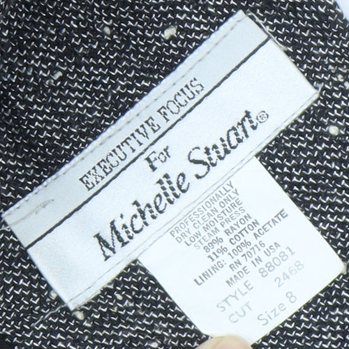 Michelle Stuart Women's Black Flecked Blazer Size 8