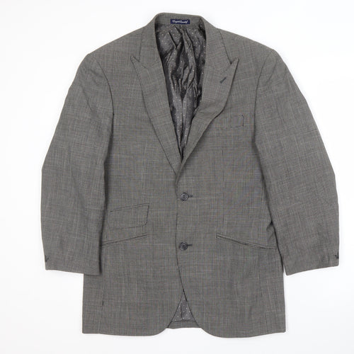 English Laundry Men's Grey Checked Blazer Size 38