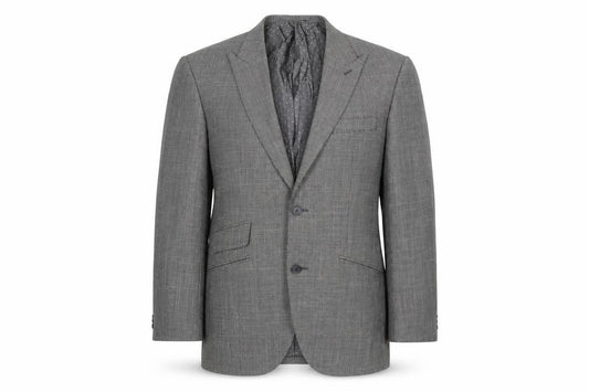 Front view of English Laundry Men's Grey Checked Blazer, size 38