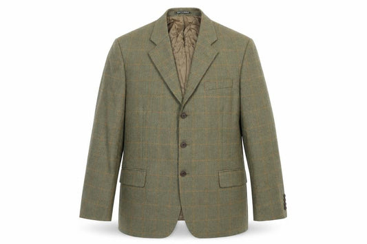 Front view of Austin Reed Men's Green Check Blazer, size 42