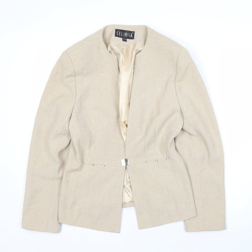 Celinsia Beige Women's Blazer L - Elegant Business Casual