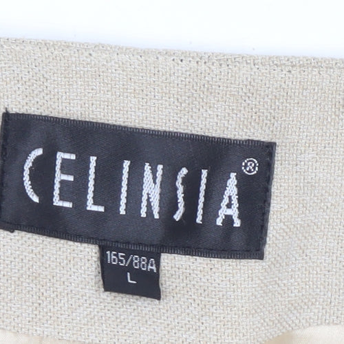 Celinsia Beige Women's Blazer L - Elegant Business Casual