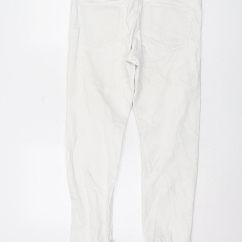 Uniqlo Women's White Denim Jeans Size 12 - Classic Style