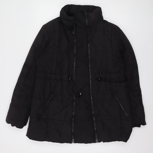 JoJo Maman Bébé Women's Black Padded Coat Size 12