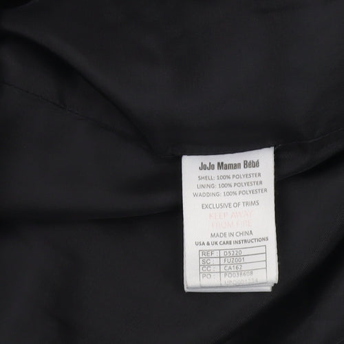 JoJo Maman Bébé Women's Black Padded Coat Size 12