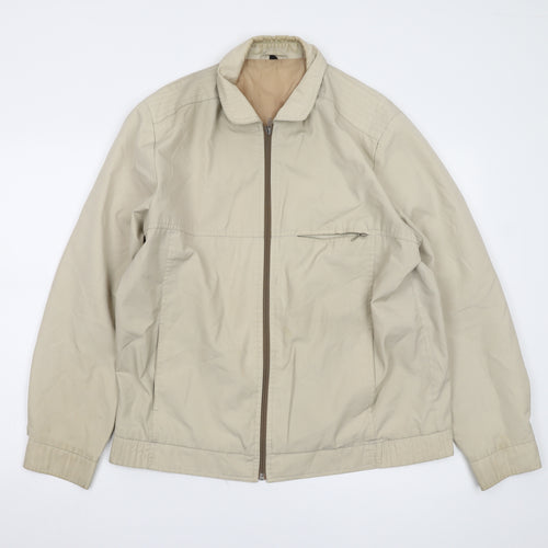 Grendale Men’s Beige Basic Jacket, L, Casual Spring/Autumn