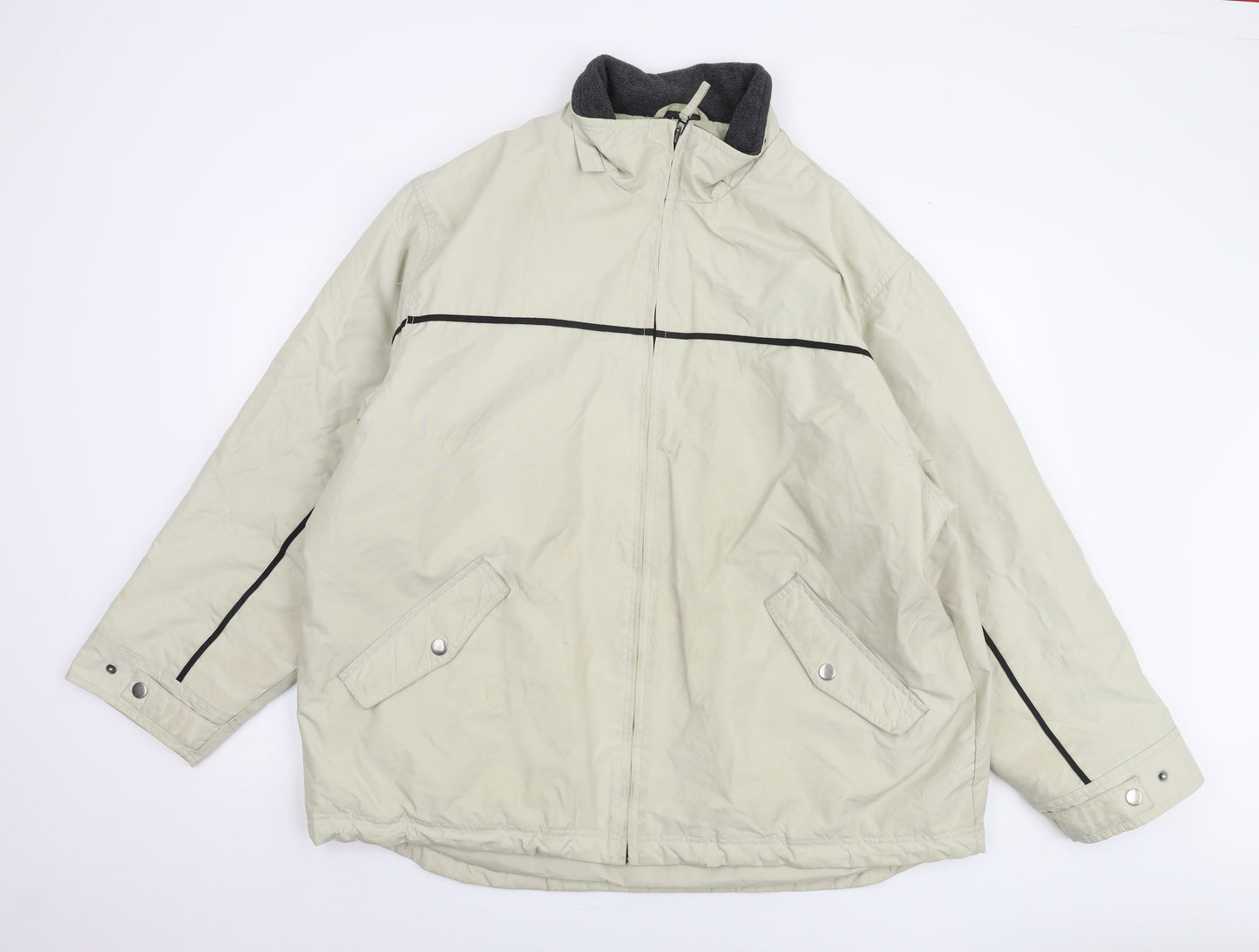 Mudie Men's Beige XL Basic Jacket with Full Zip