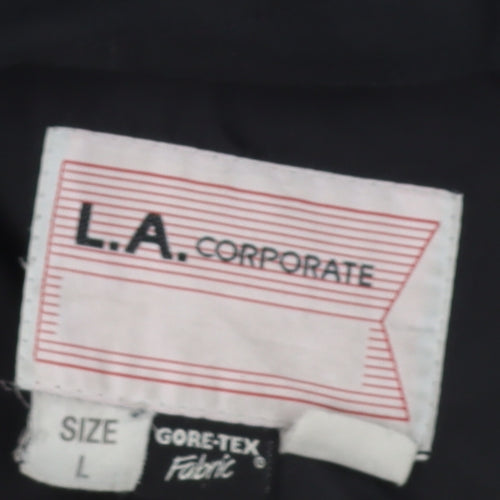L.A. Corporate Men's Black Parka Jacket - L
