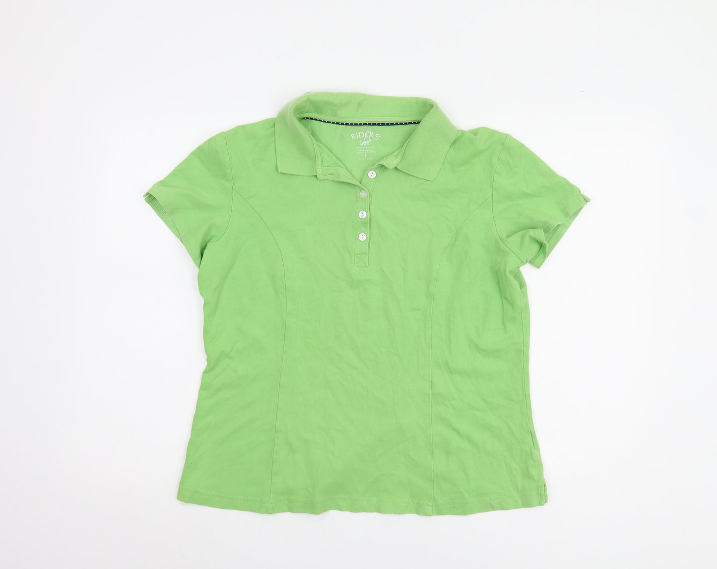 Riders by Lee Women's Green Polo Shirt L