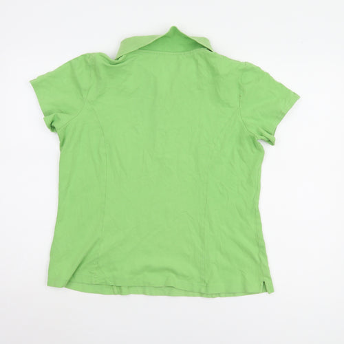 Riders by Lee Women's Green Polo Shirt L