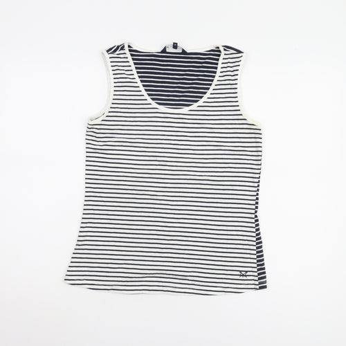 Crew Clothing Women's Blue Striped Tank Top Size 12