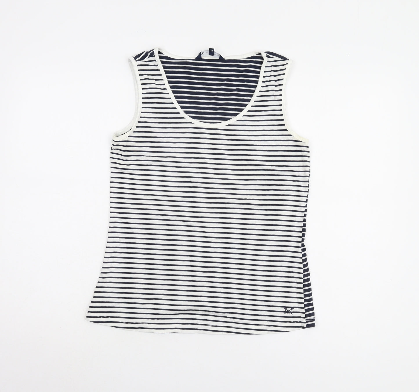 Crew Clothing Women's Blue Striped Tank Top Size 12
