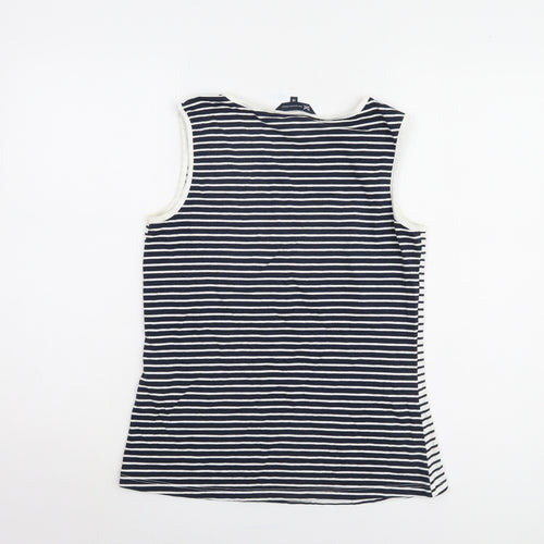 Crew Clothing Women's Blue Striped Tank Top Size 12
