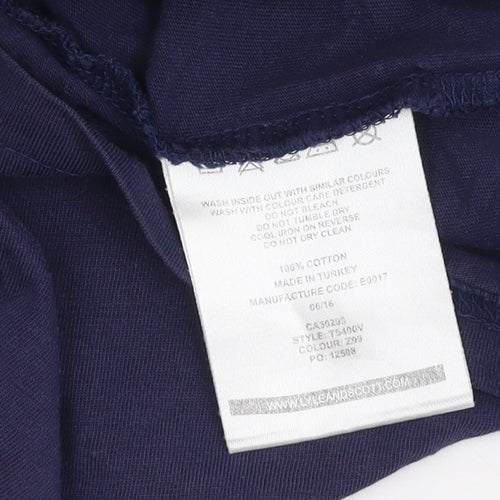Lyle & Scott Men’s Blue T-Shirt Size L Short Sleeve