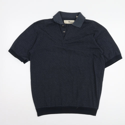 Penmans Men's Black Short Sleeve Polo Size L