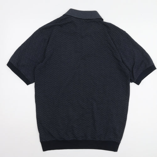 Penmans Men's Black Short Sleeve Polo Size L
