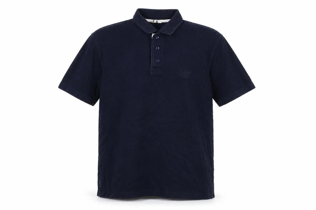 Front view of Cotton Traders Men's Blue Polo Shirt M
