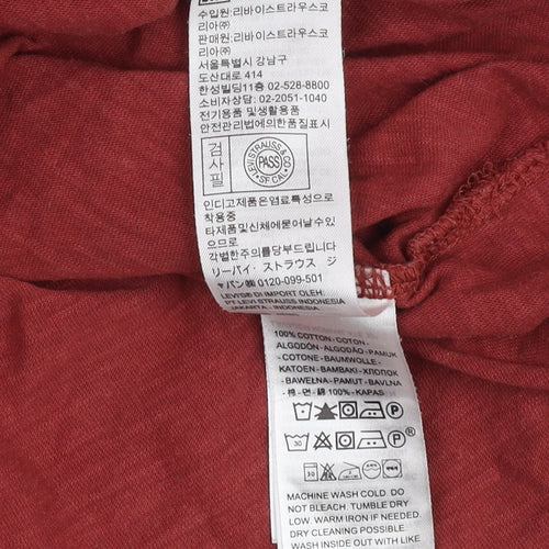 Levi's Men's Red Crew Neck T-Shirt Size S