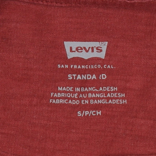 Levi's Men's Red Crew Neck T-Shirt Size S