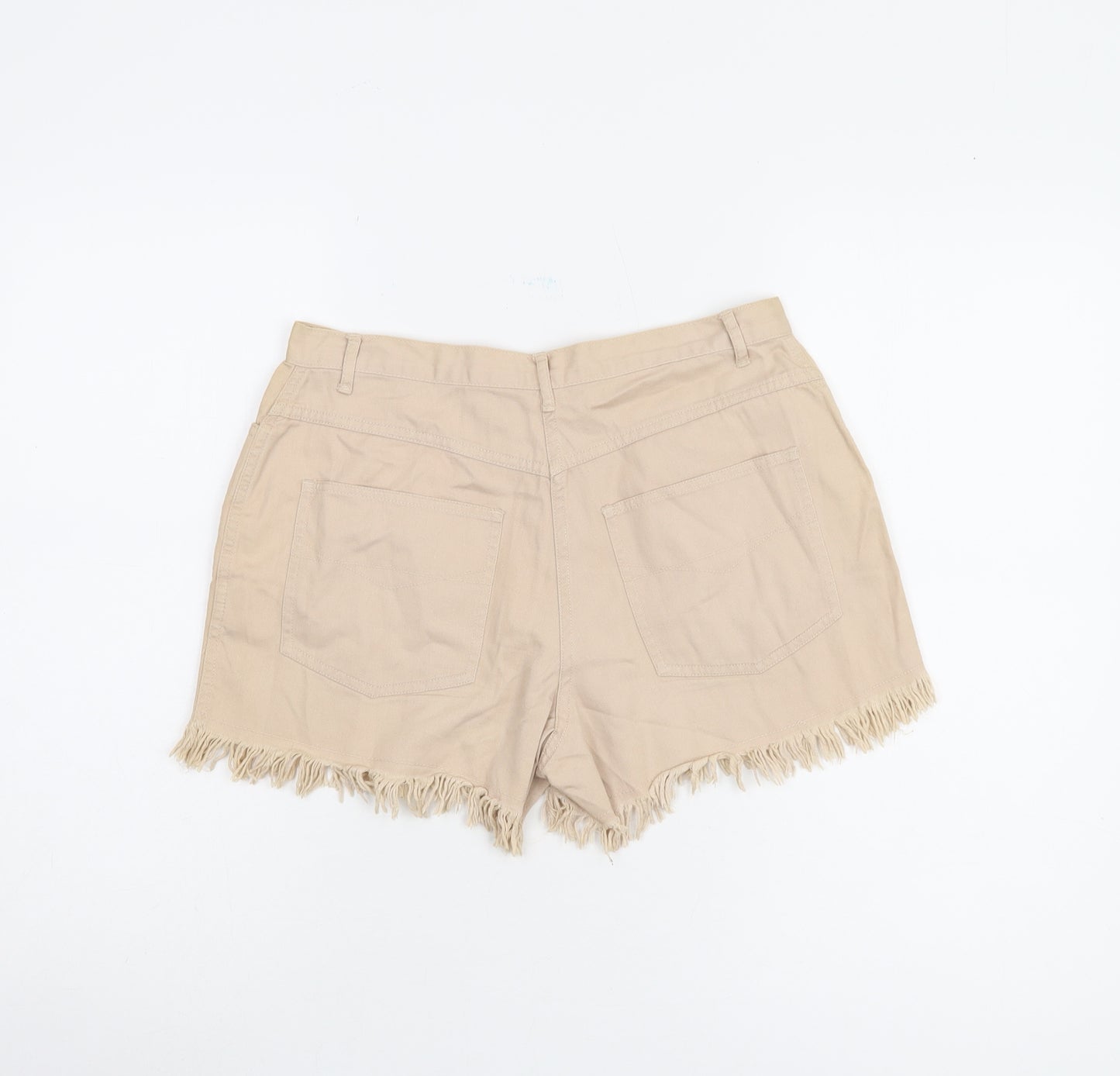 Joie de Vivre Women Beige Cut-Off Shorts Size 10