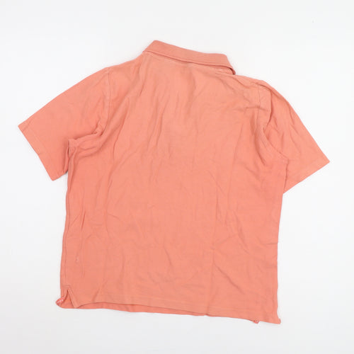 Isle Women's Orange M Polo Shirt, Casual, Cotton