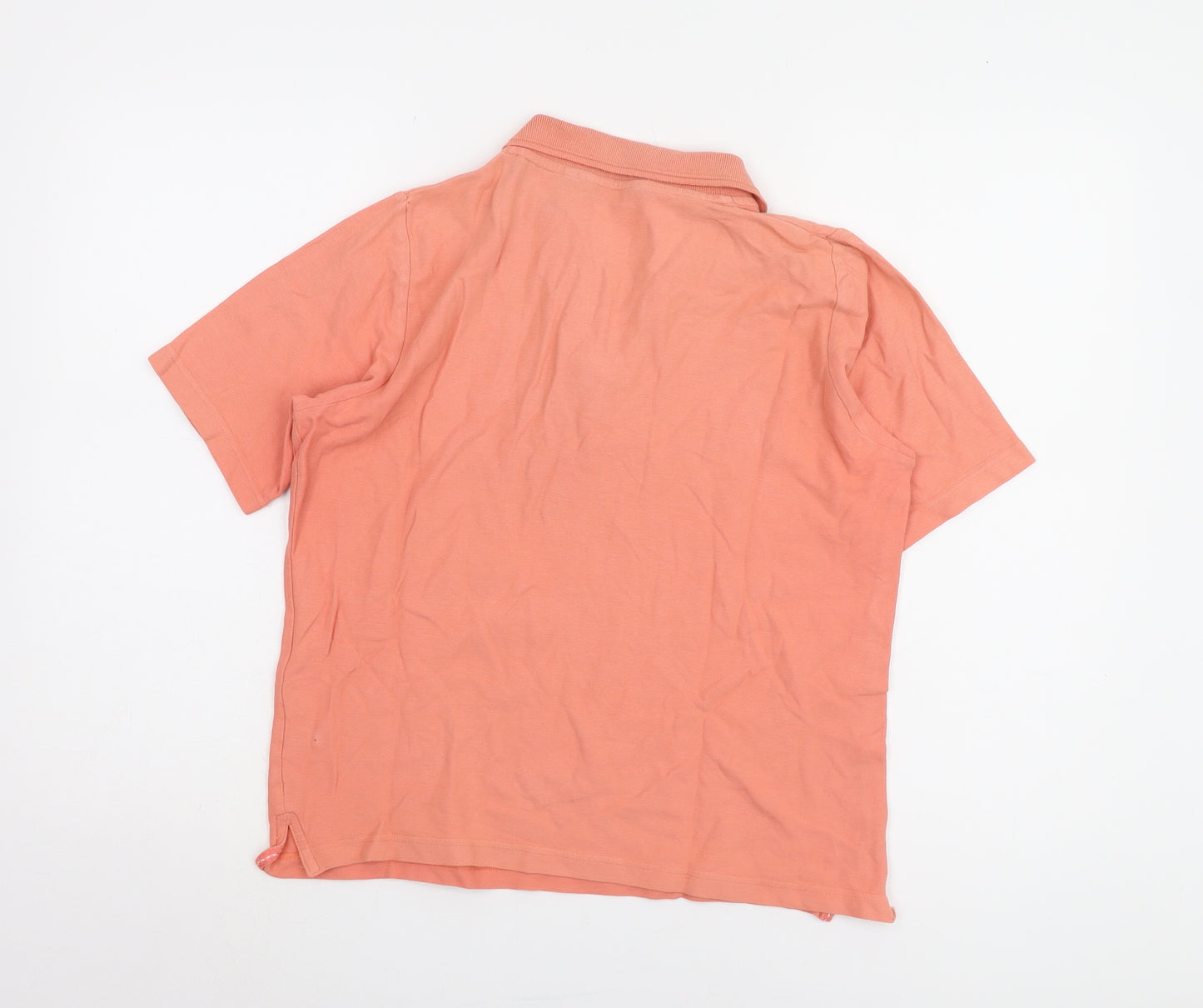 Isle Women's Orange M Polo Shirt, Casual, Cotton