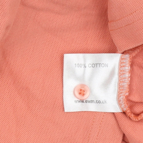 Isle Women's Orange M Polo Shirt, Casual, Cotton