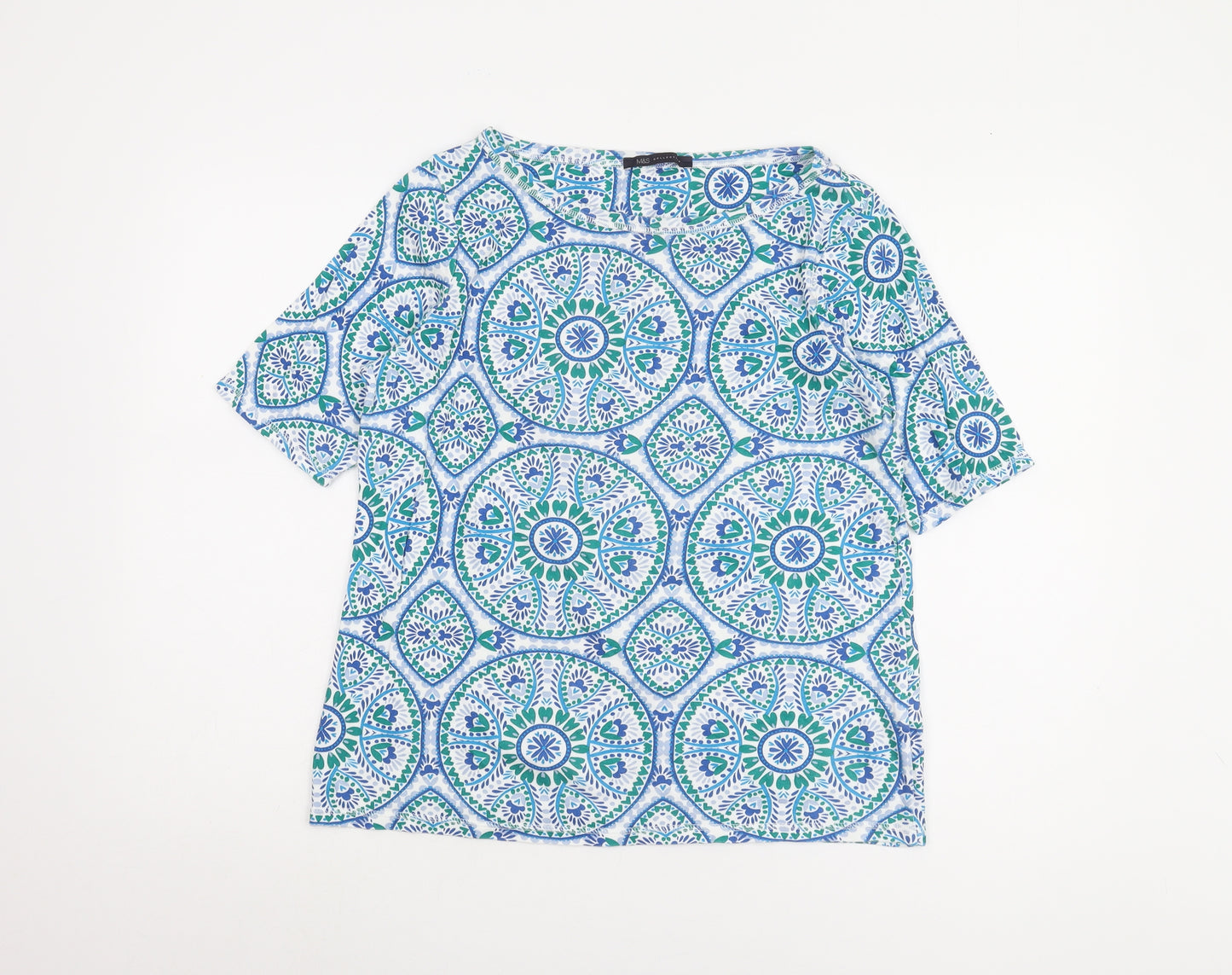Marks and Spencer Women's Multicoloured Geometric Blouse Size 18